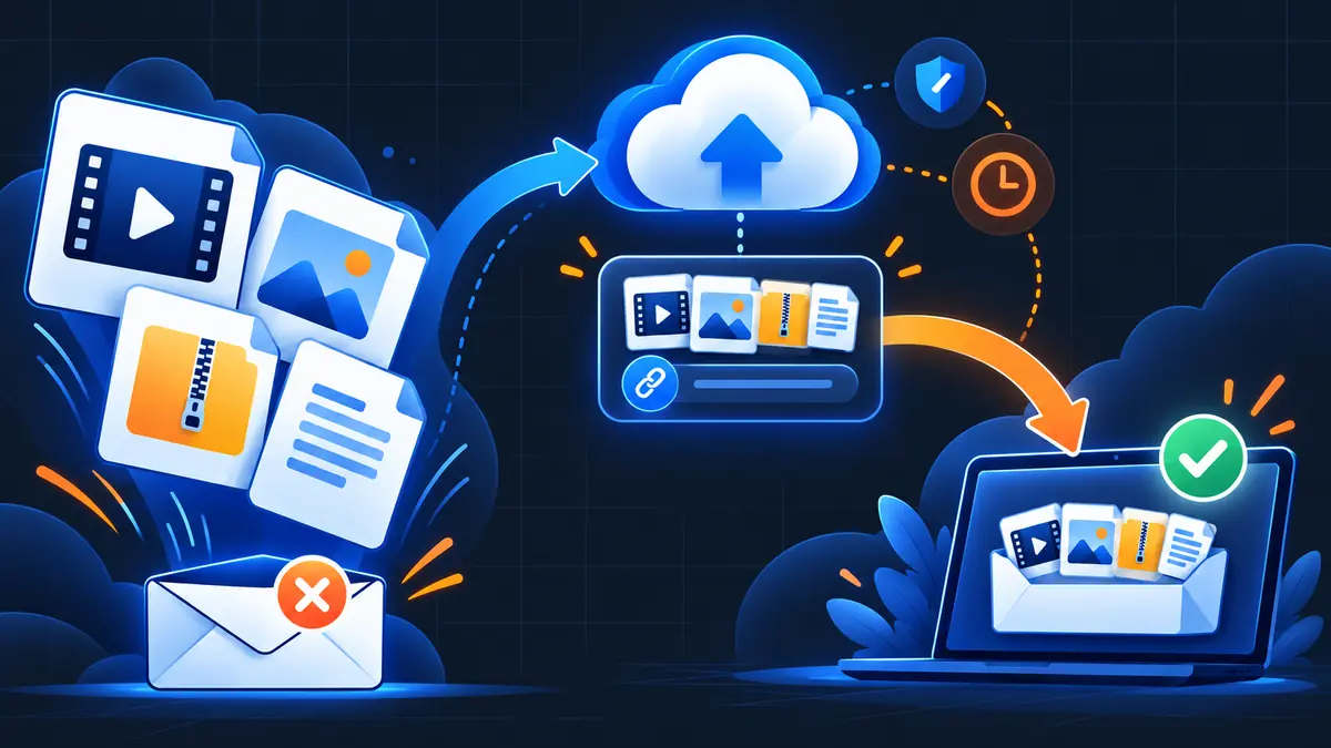 Send large files that are too large for email using a secure SendByCloud link