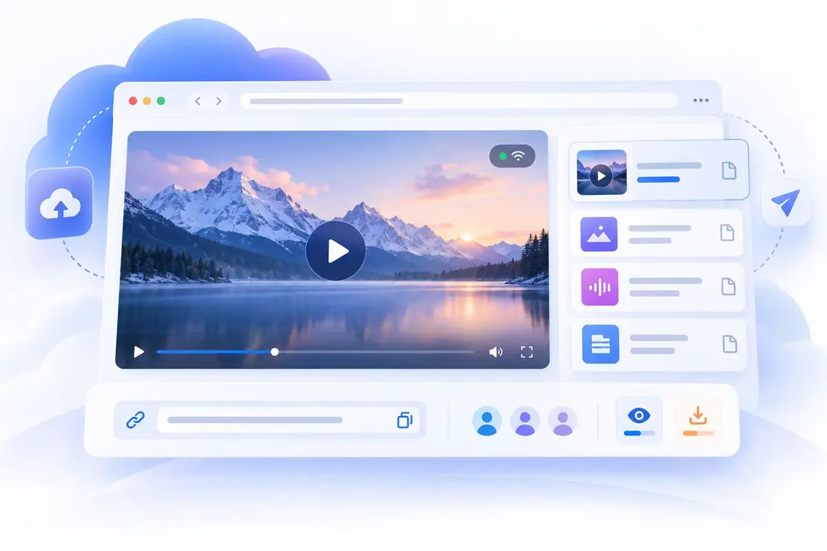 SendByCloud Video File Sharing interface